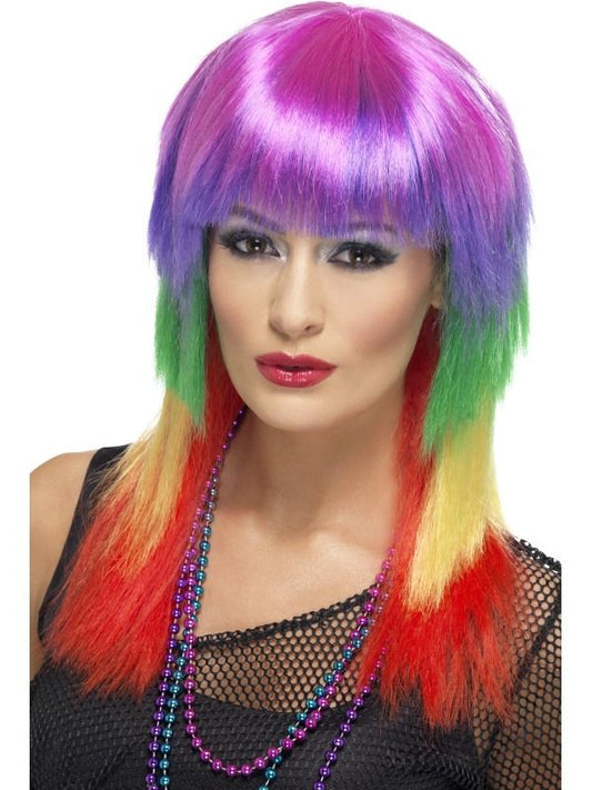 NEW Smiffys Rainbow Rocker Wig