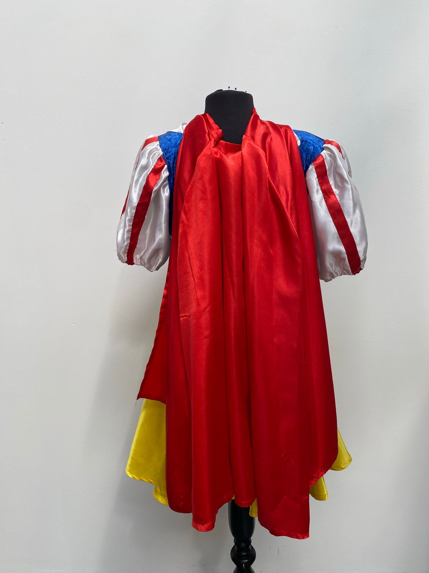 Adults Short Snow White Dress with Cape Size Small - Ex Hire Fancy Dress Costume