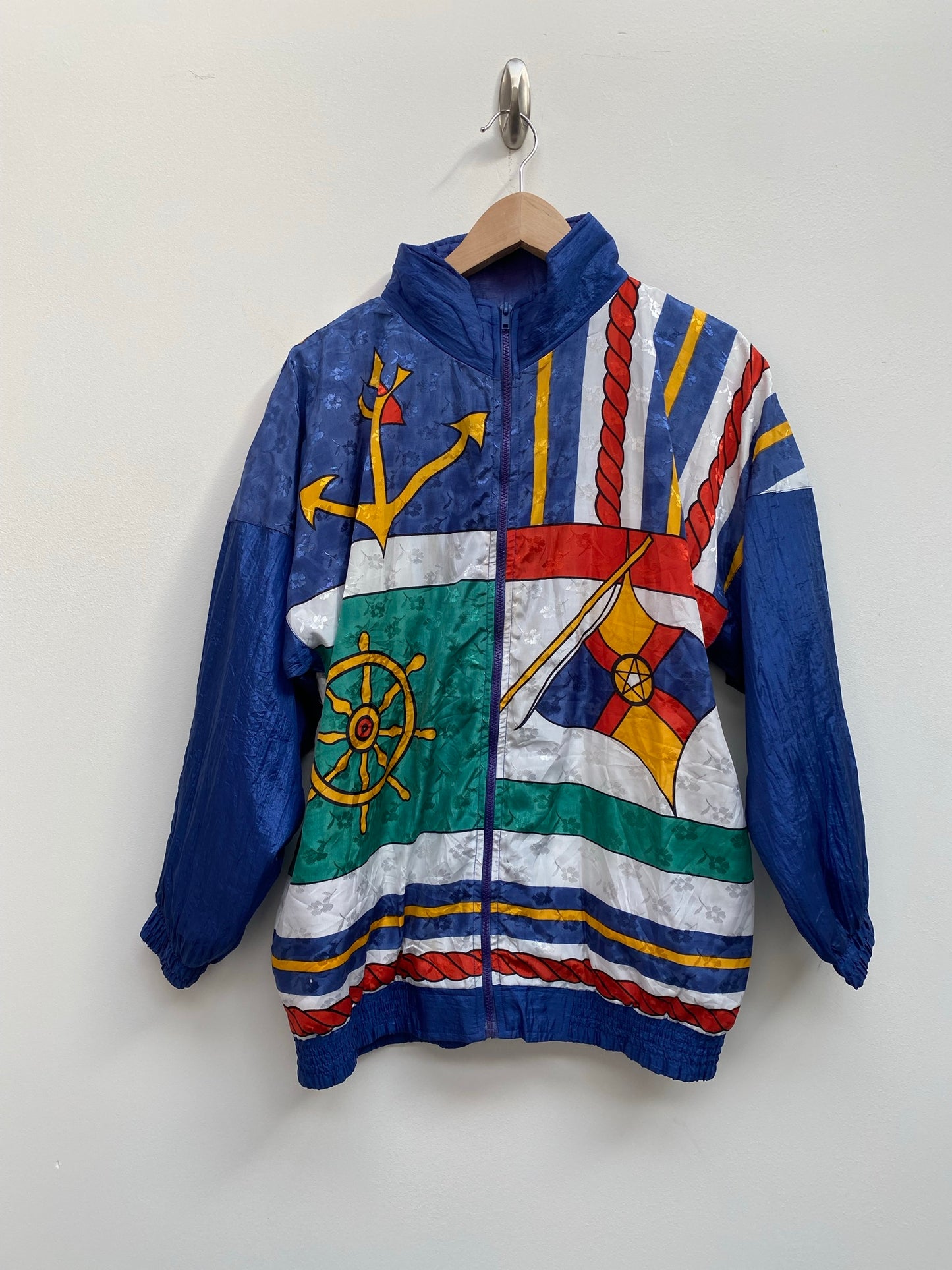 Vintage 80s nautical themed shell jacket Size M - festival wear