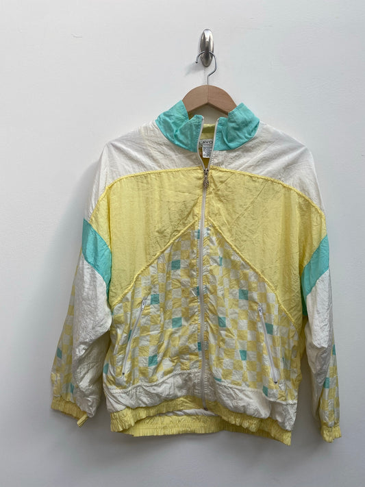 Vintage 80s Yellow shell jacket Size L - festival wear