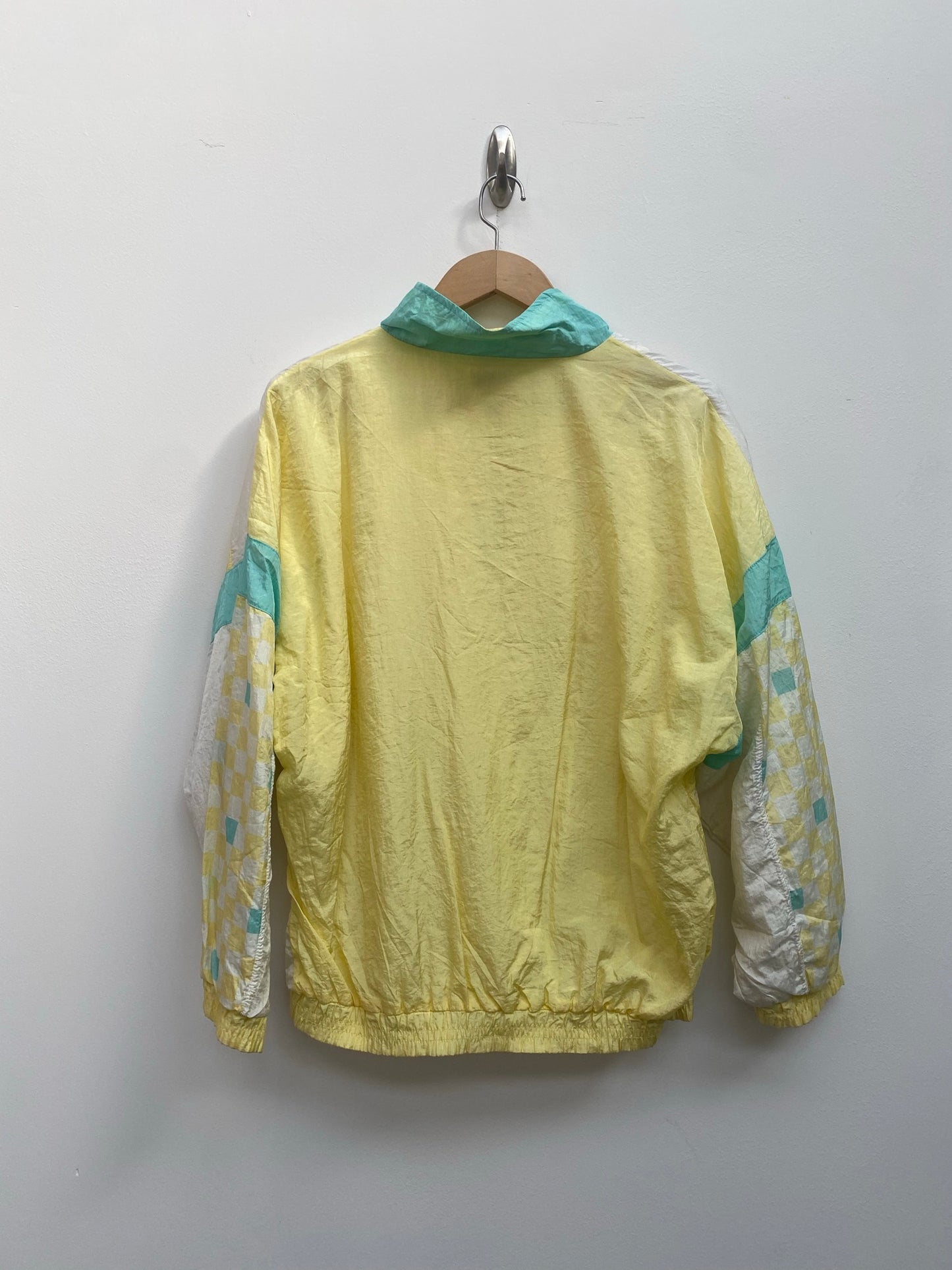 Vintage 80s Yellow shell jacket Size L - festival wear