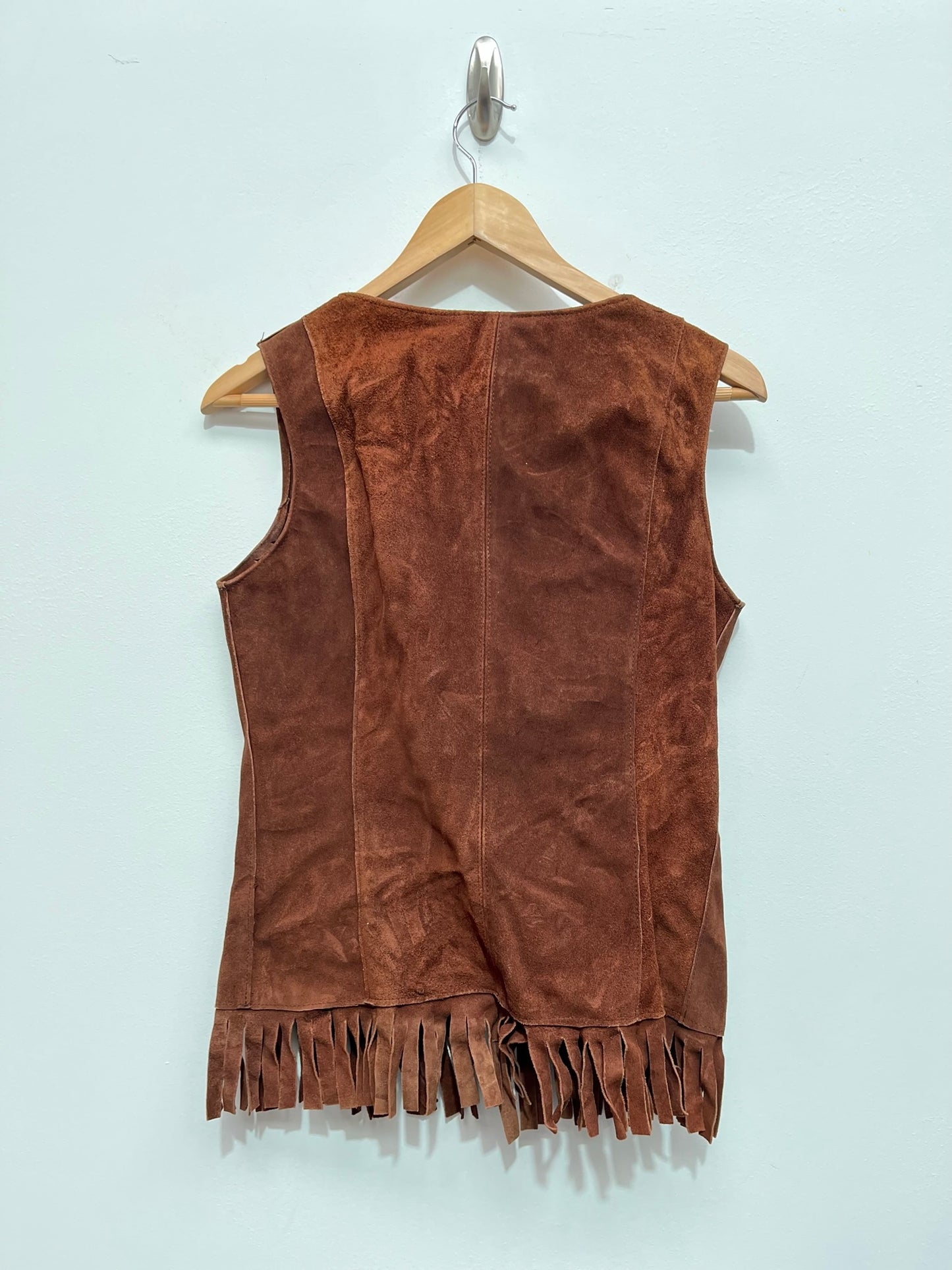 Vintage Brown Suede Waistcoat Size 10 - Wild West - Ex Hire