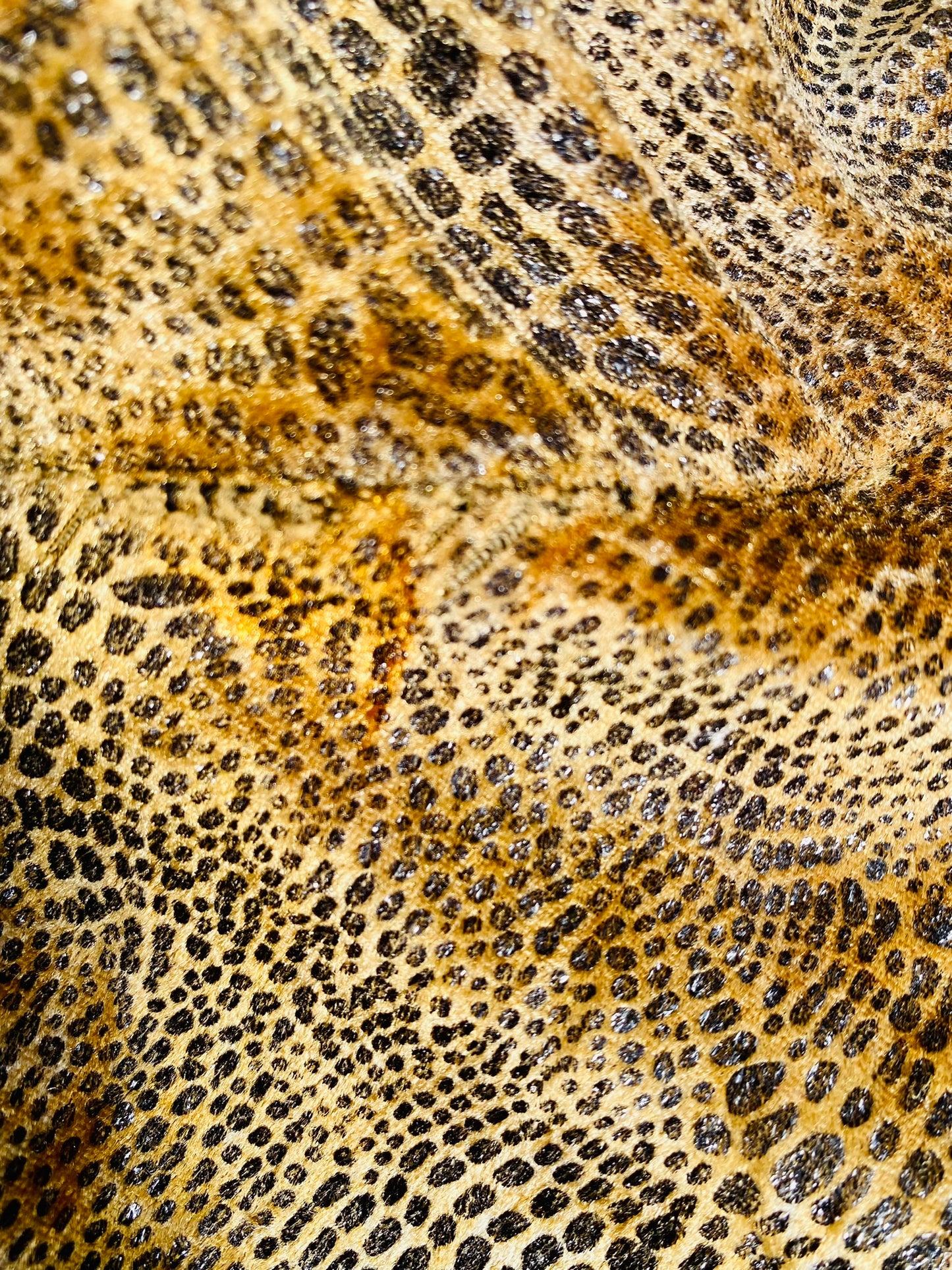 60s-70s style leopard print velour playsuit size 10 - Ex Hire Fancy Dress Costume