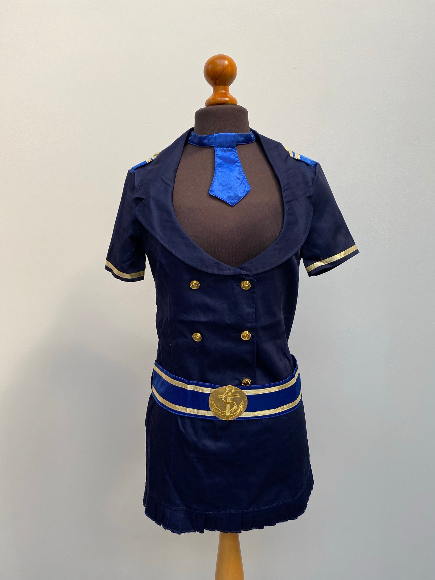 Navy Sexy Sailor Girl Outfit Size 8-10 - NEW Fancy Dress Costume Uniforms