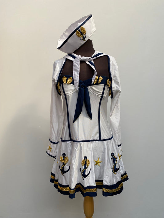 White Sexy Sailor Girl Outfit Size XL - NEW Fancy Dress Costume Uniforms
