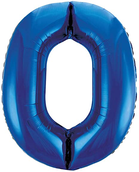 Unique Giant Foil Helium 0 Balloon Blue