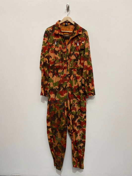 Brown Camouflage overalls Large - Ex Hire Fancy Dress