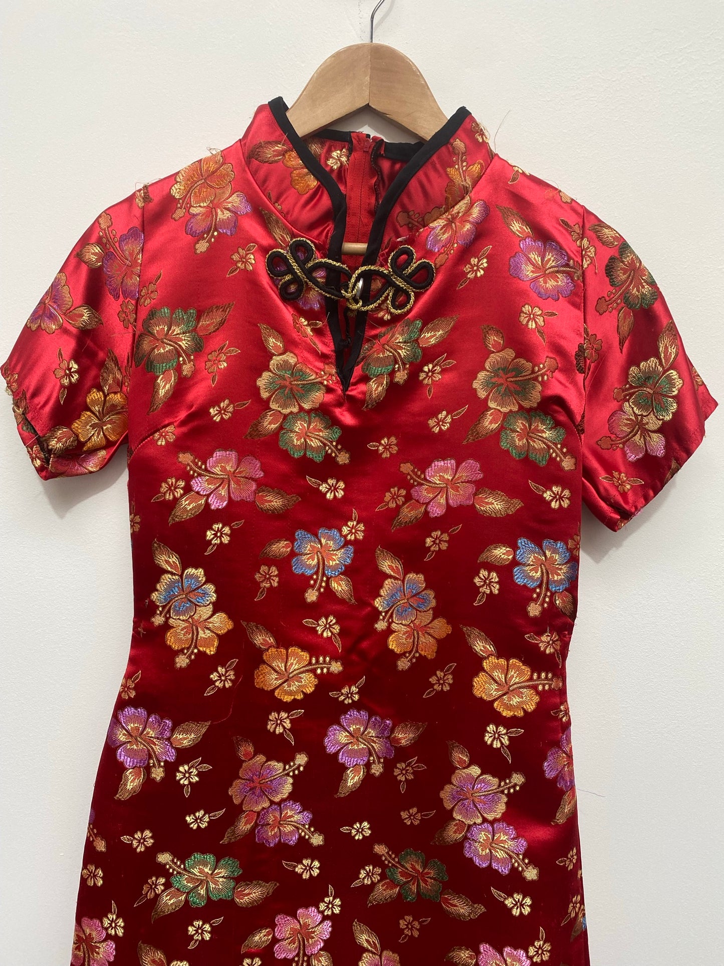Ladies Vintage Chinese Cheongsam style Red Dress - Traditional Costumes & Clothing
