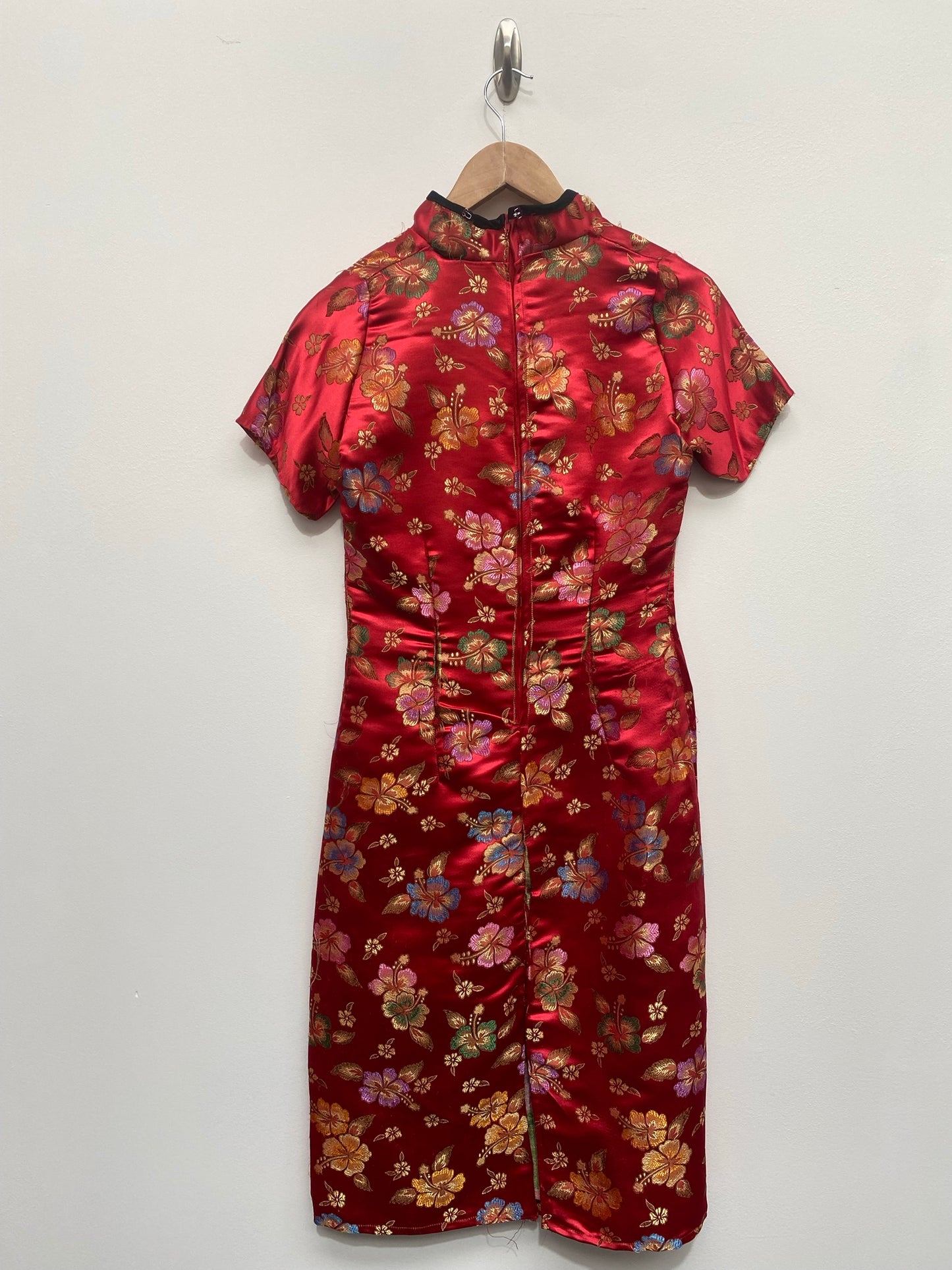 Ladies Vintage Chinese Cheongsam style Red Dress - Traditional Costumes & Clothing