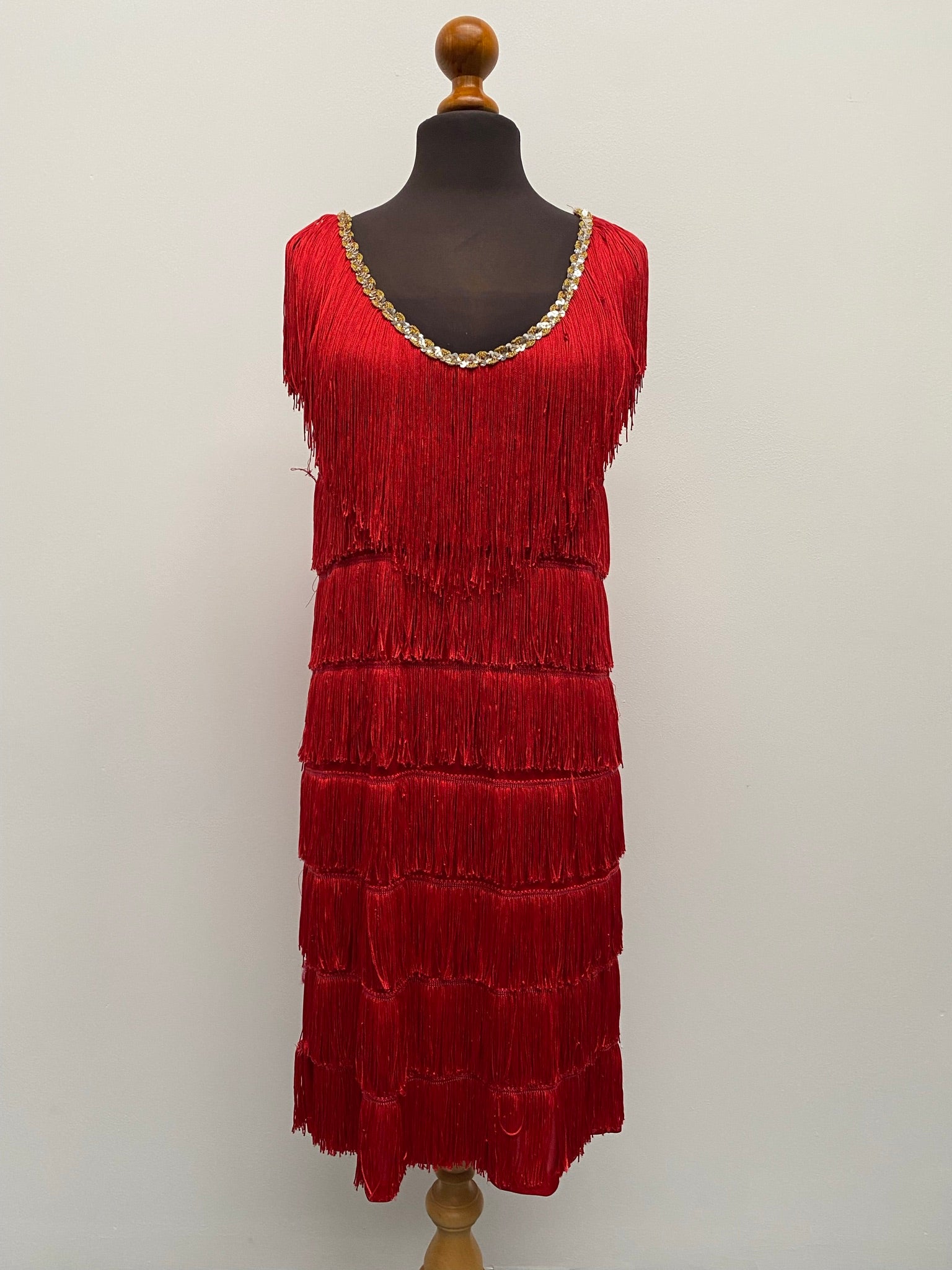 1920s style Red Flapper dress Size Large - EX Hire Fancy Dress Costume ...