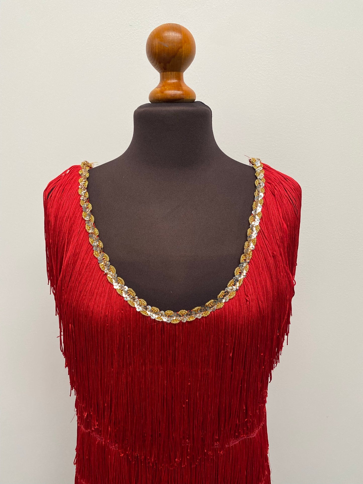 1920s style Red Flapper dress Size Large - EX Hire Fancy Dress Costume