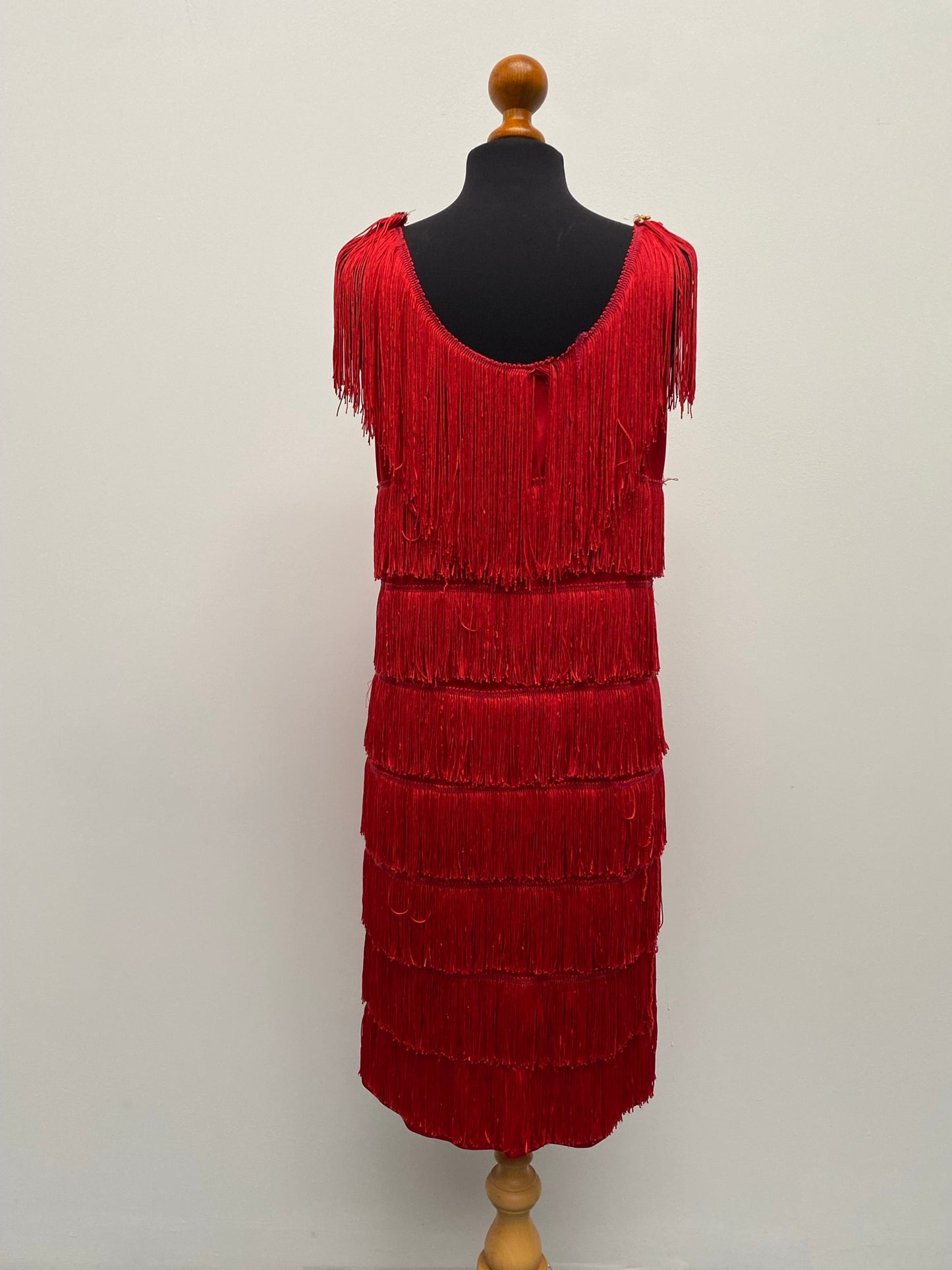 1920s style Red Flapper dress Size Large - EX Hire Fancy Dress Costume