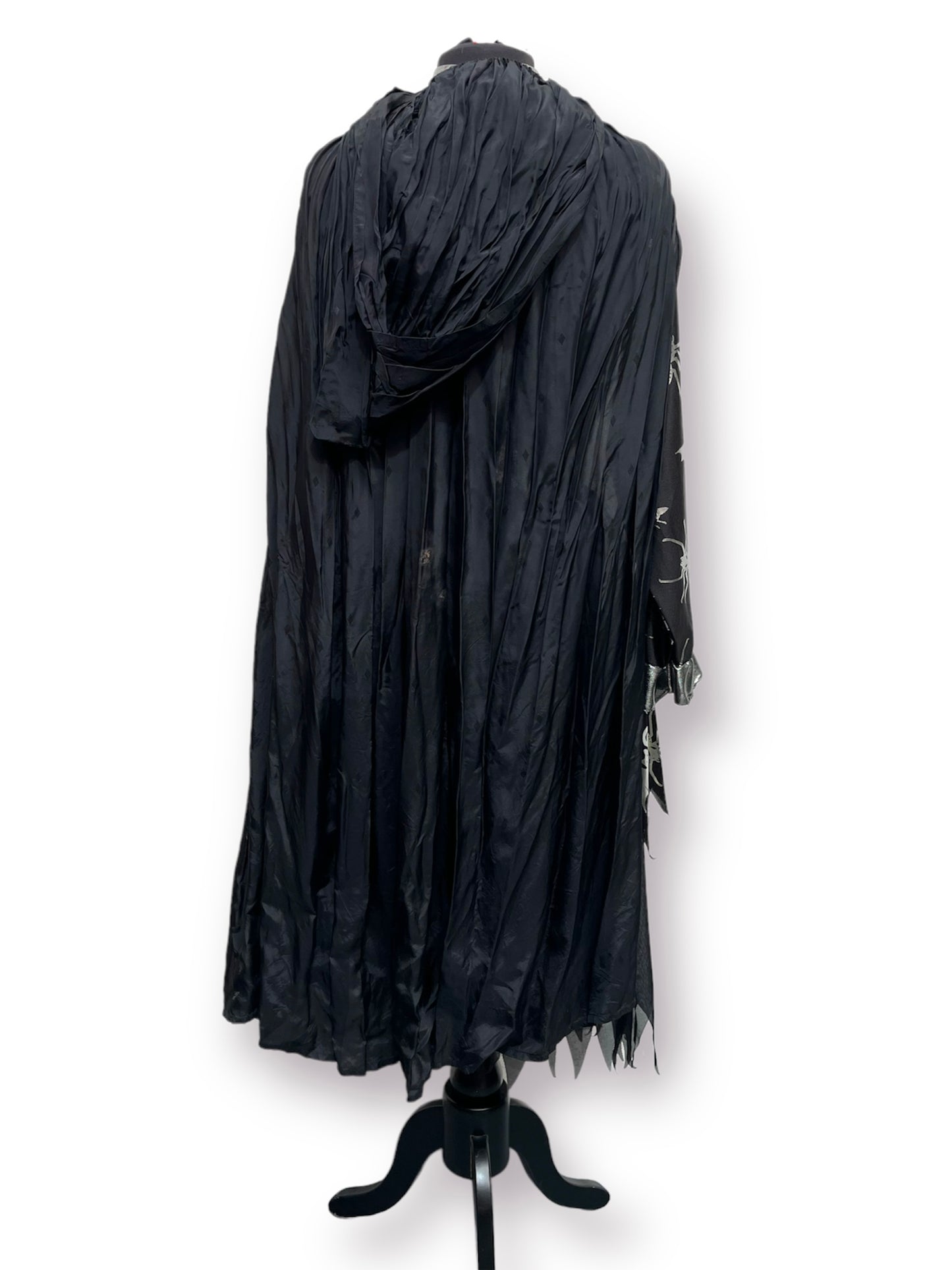 Black Silver Witch Dress with cape Size EUR 40 Size UK 12 - Ex Hire