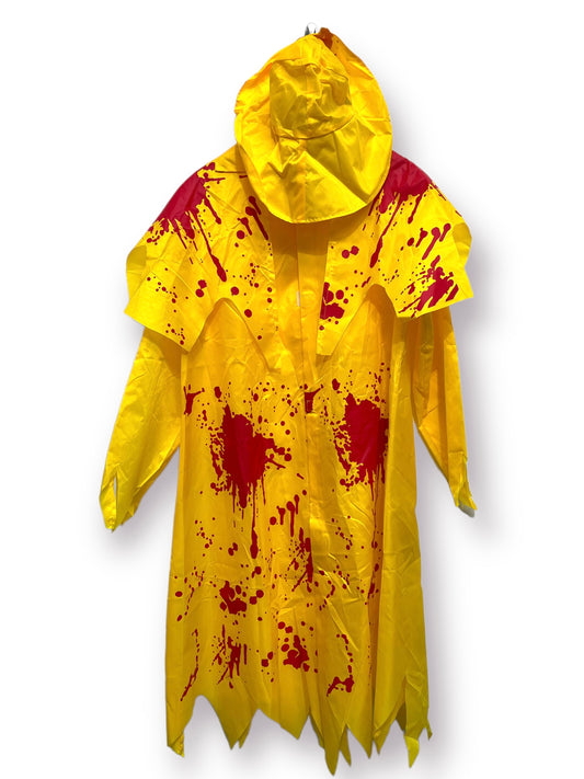 Halloween Yellow Bloodied Sou'wester fisherman jacket & hat Size M - UNUSED Ex Hire