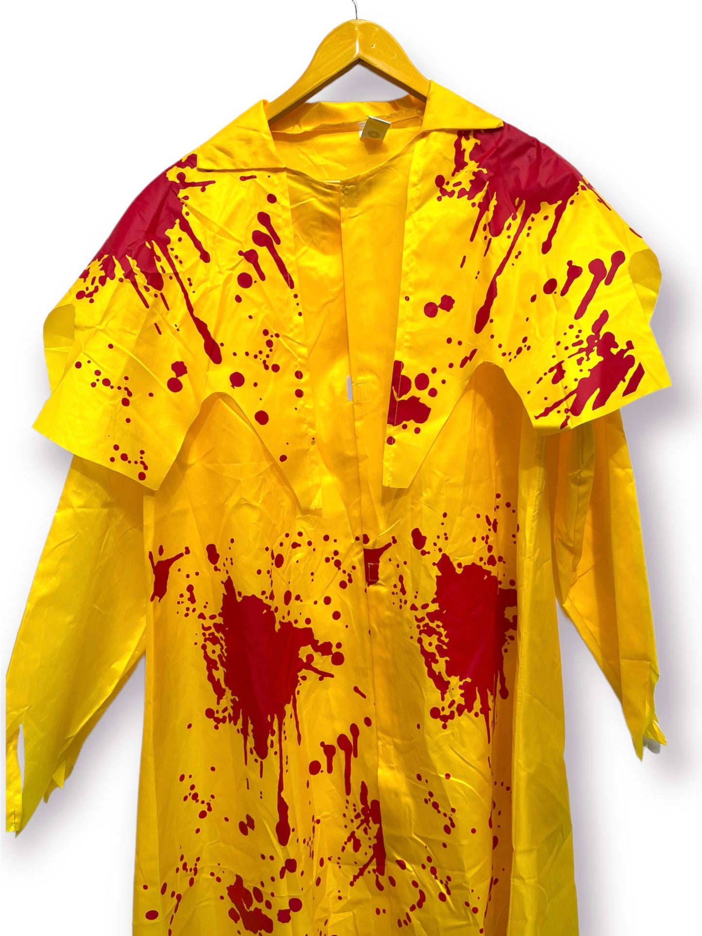 Halloween Yellow Bloodied Sou'wester fisherman jacket & hat Size M - UNUSED Ex Hire