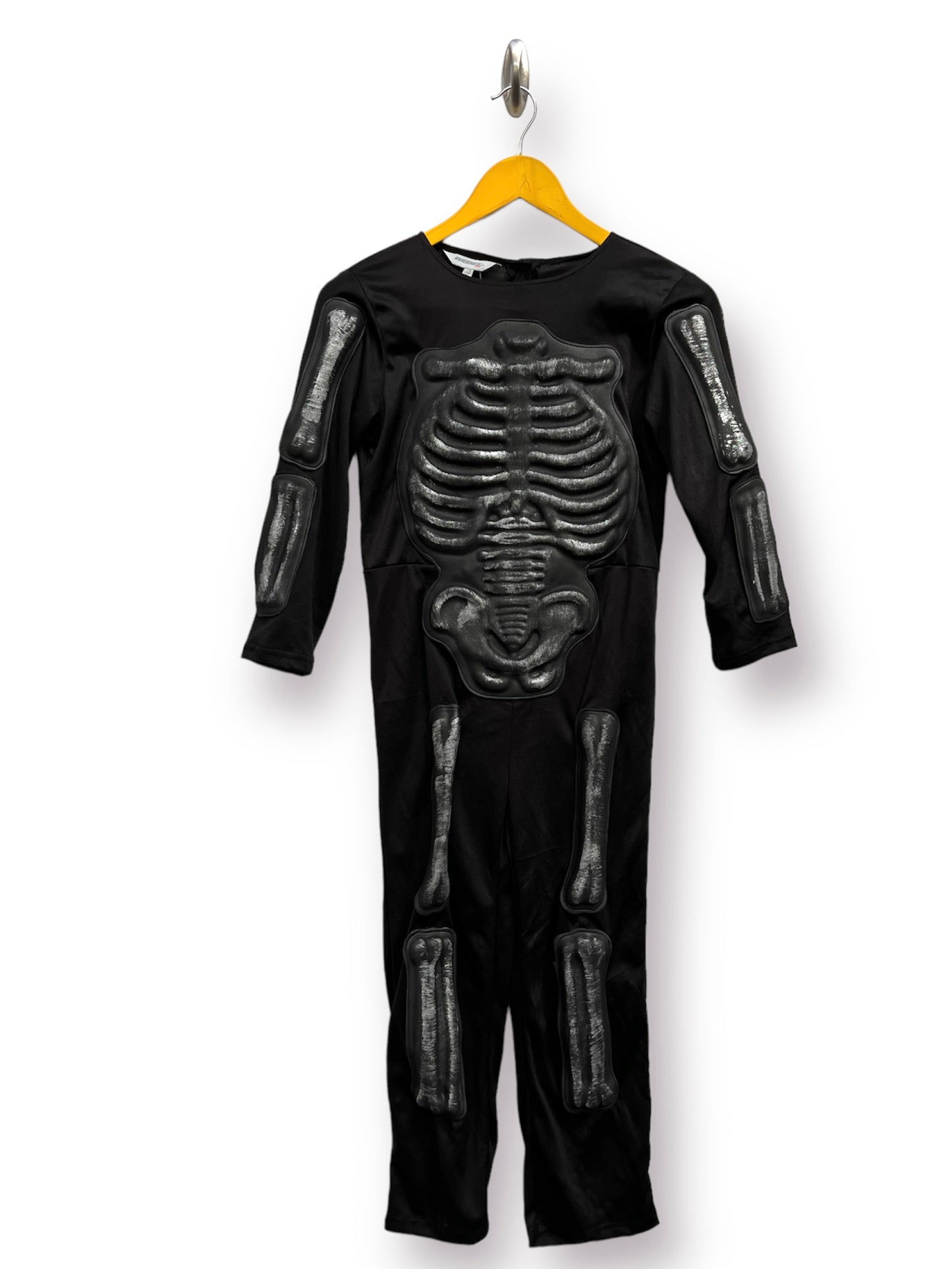 Childs Halloween Skeleton Suit NO MASK Age 7-8 Years - Ex Hire Fancy Dress Costume