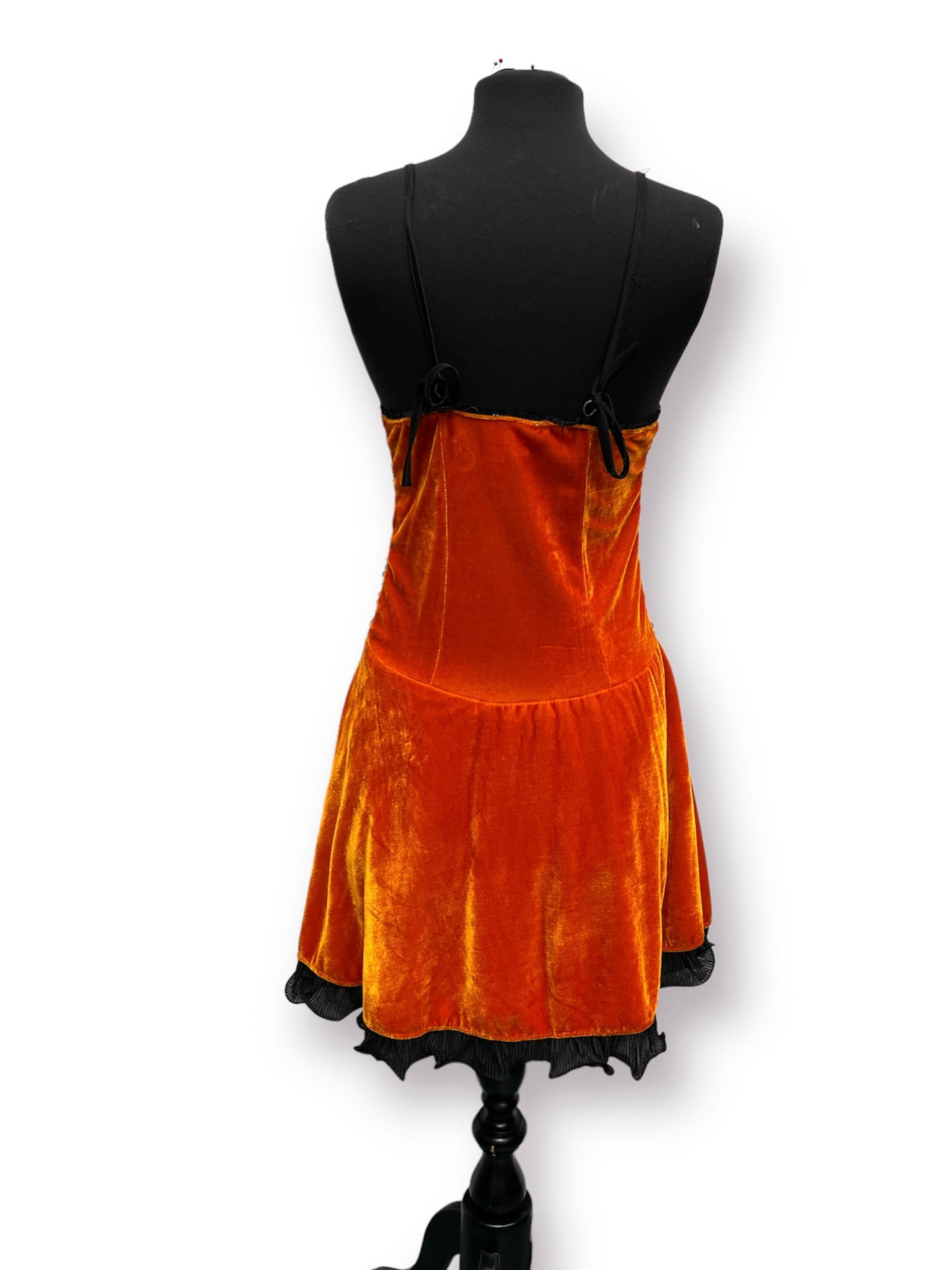 Orange Halloween Witch Dress & Hat Size 8-10 - Ex Hire Fancy Dress Costume