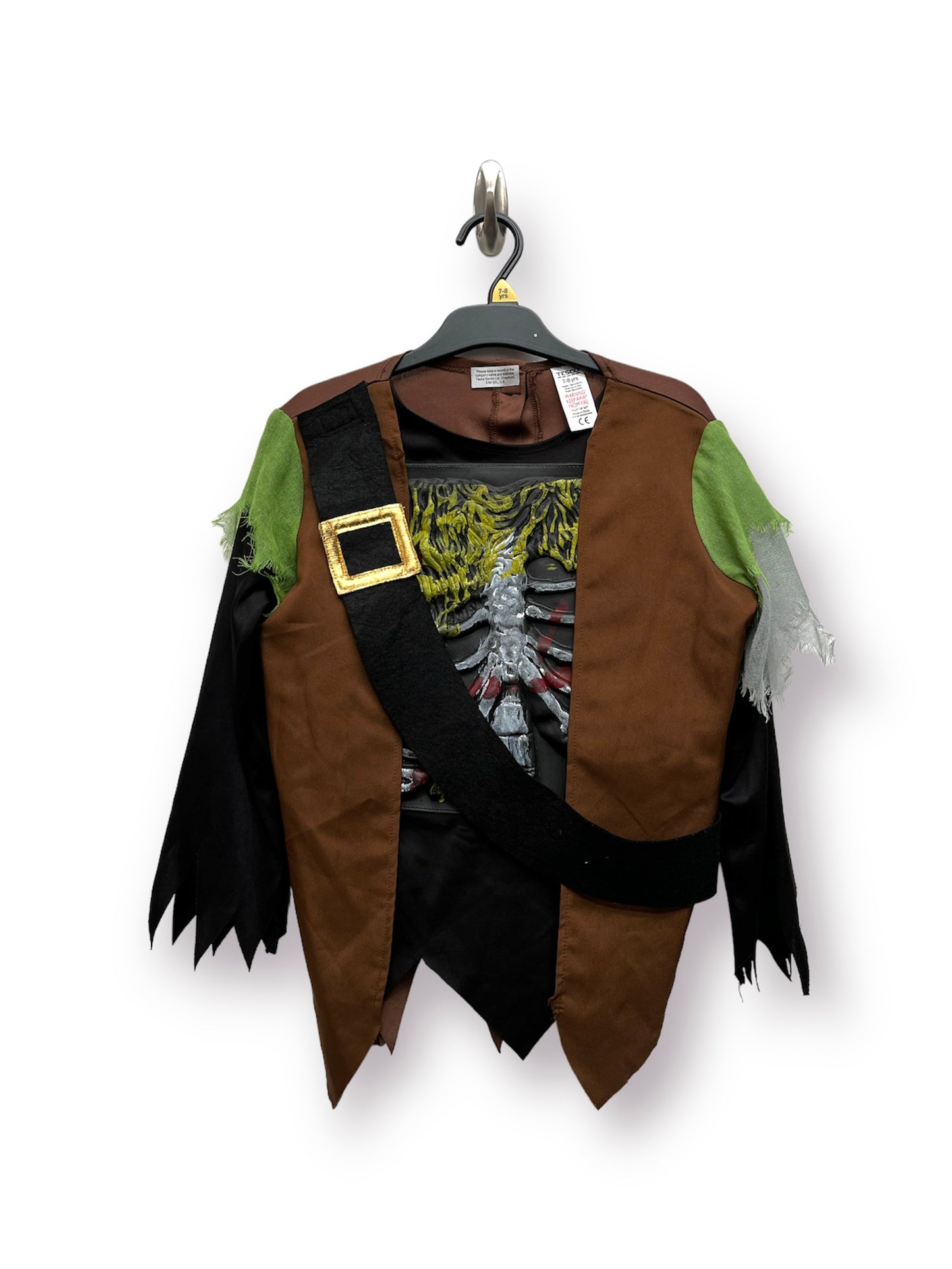 Kids Halloween Pirate Zombie Top Only Age 7-8 years - Ex Hire Fancy Dress Costume