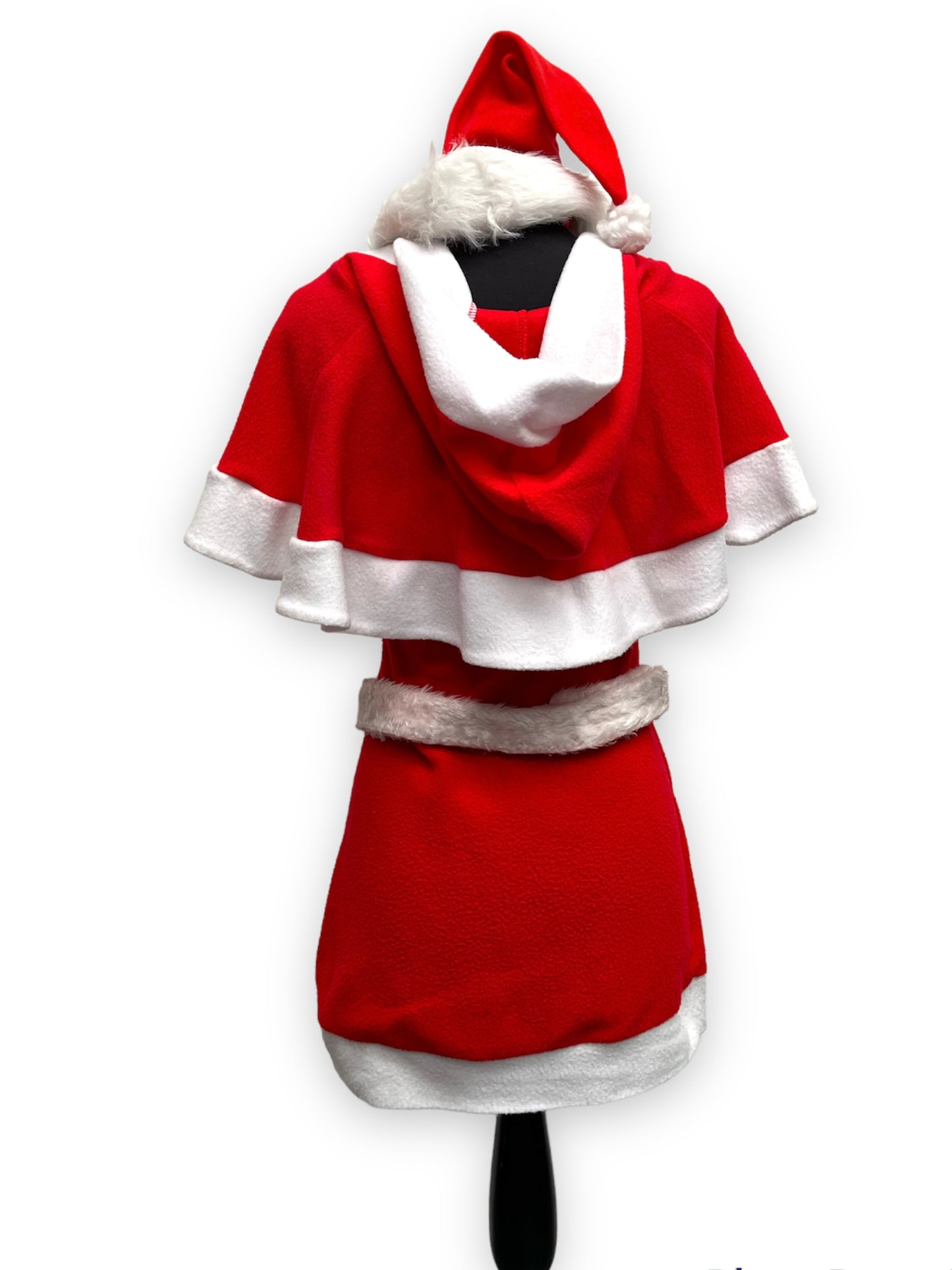 Ms Christmas/Mrs Claus Fleece Costume Size S/M - Ex Hire Fancy Dress Costume