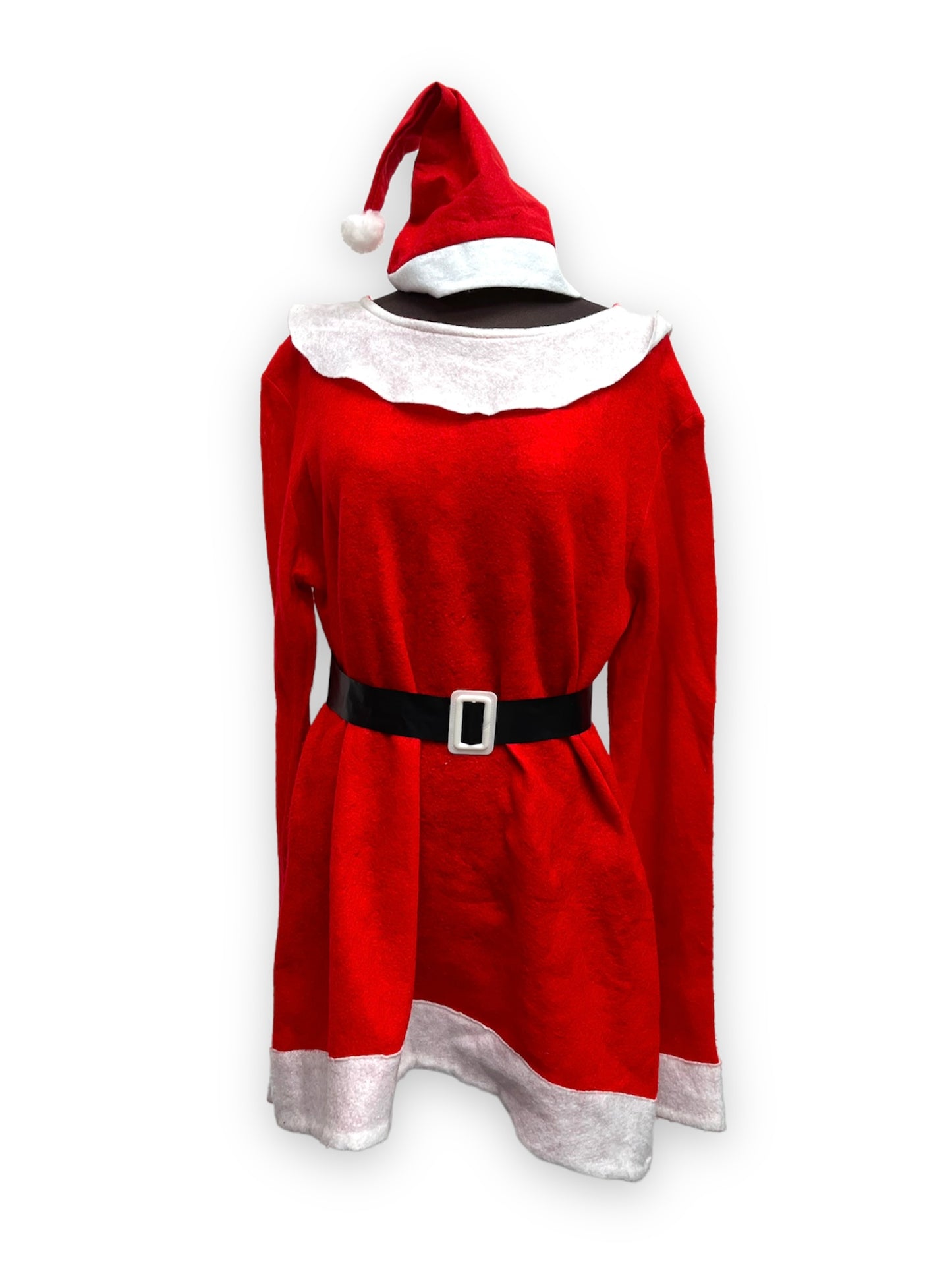 Ms Christmas/Mrs Claus Budget Felt Dress Size Large - Ex Hire Fancy Dress Costume