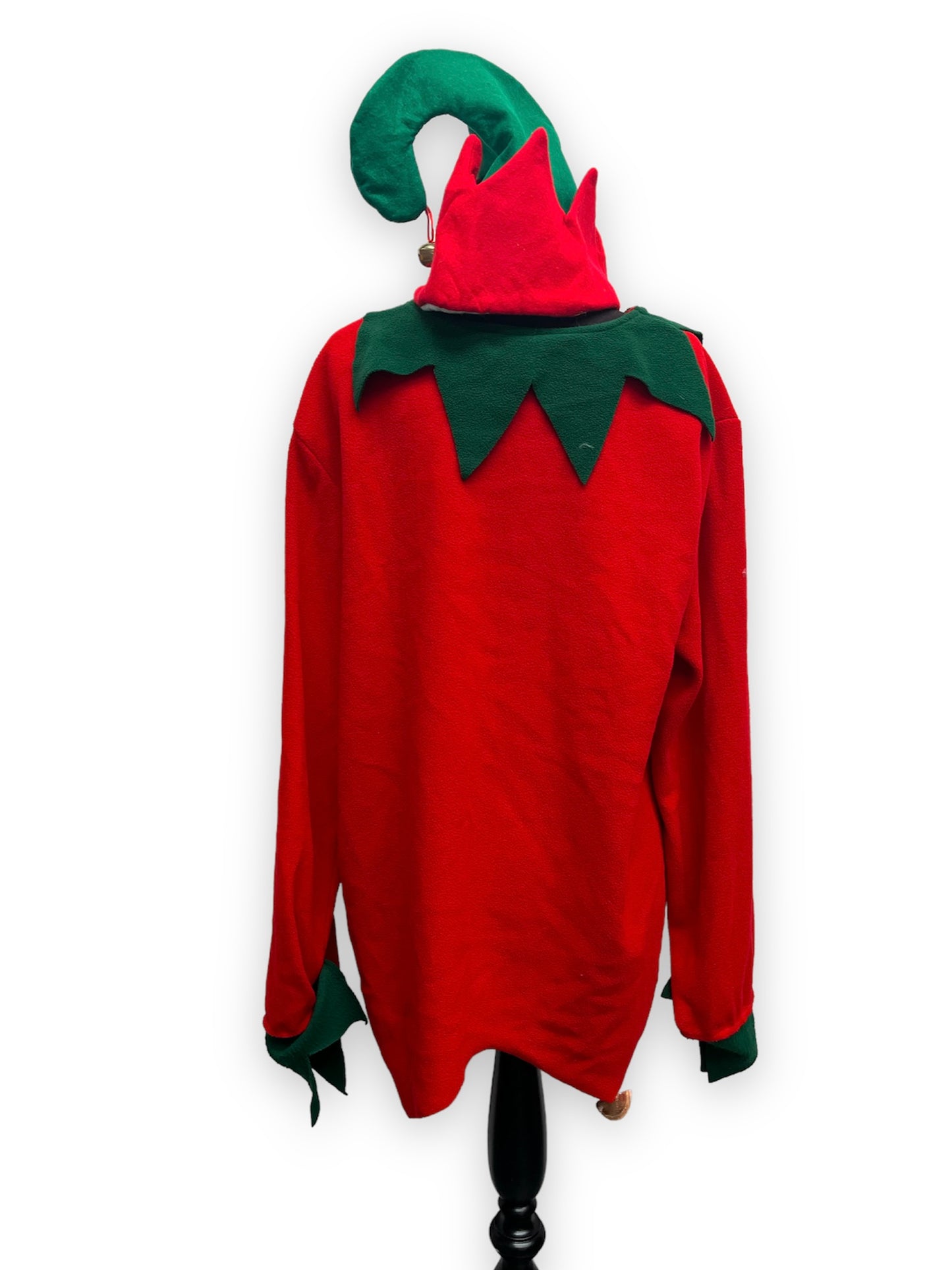 Christmas Elf Costume Green/Red 2XL - Ex Hire Fancy Dress Costume