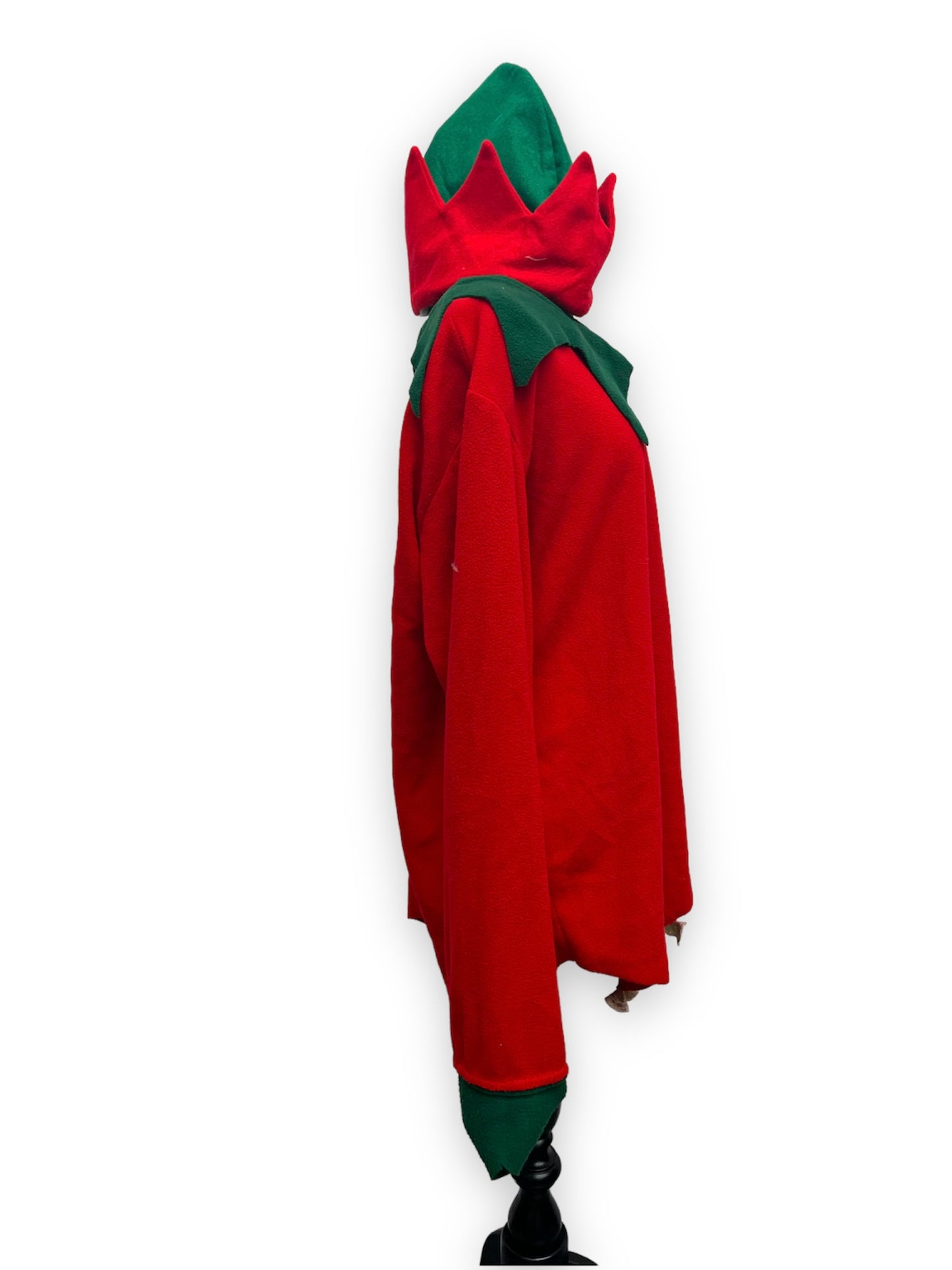 Christmas Elf Top & Hat Green/Red 2XL - Ex Hire Fancy Dress Costume