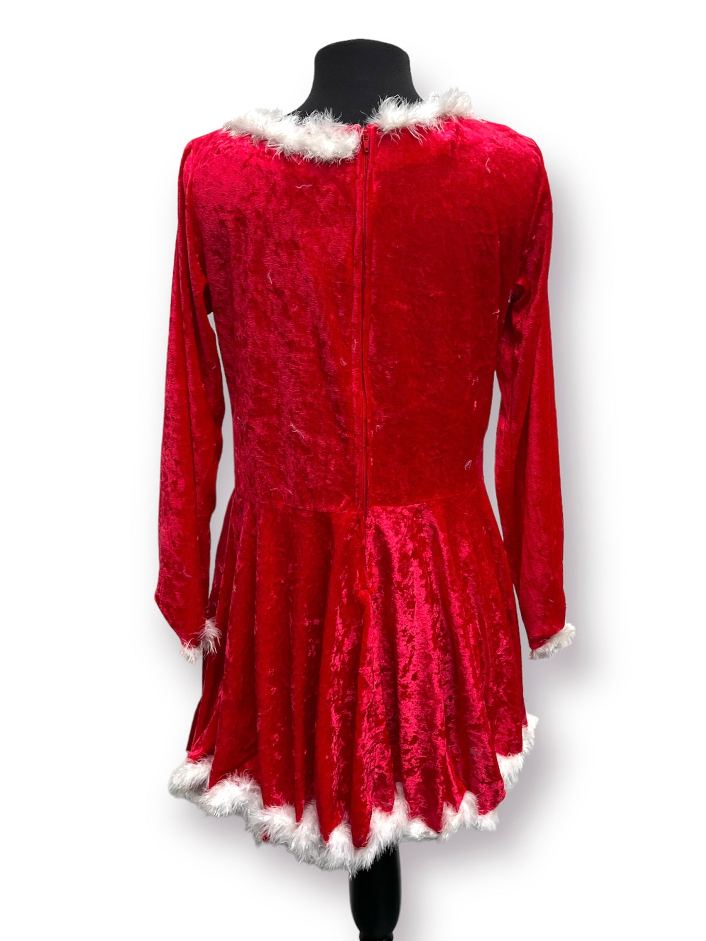 Red Mrs Claus Long Sleeved Christmas outfit Size EUR 40 UK 12 - Ex Hire Fancy Dress Costume
