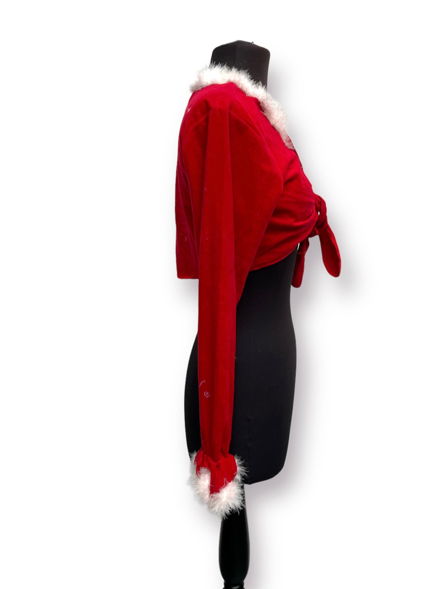 Ladies Christmas 2-piece Red Flared set - Ex Hire Fancy Dress Costume