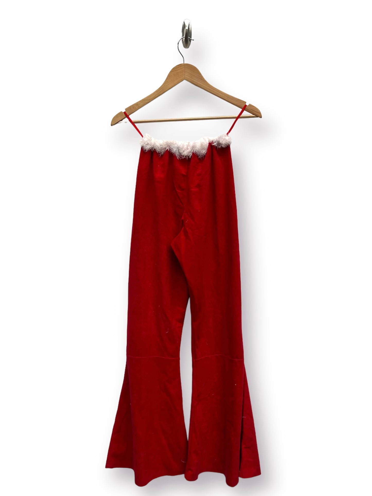 Ladies Christmas 2-piece Red Flared set - Ex Hire Fancy Dress Costume