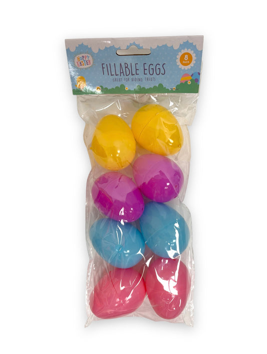 8pk colourful fillable eggs