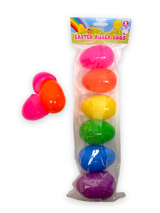 6pk colourful fillable eggs