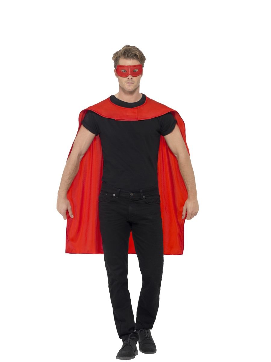 Smiffys Superhero cape & mask set Red - New